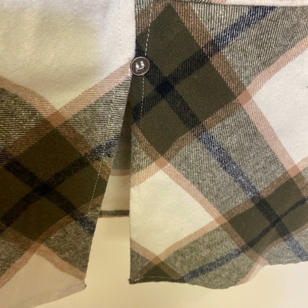 Hester & Orchard Women's Button-up Olive Plaid Shirt/Jacket - Size XL - Picture 5 of 8